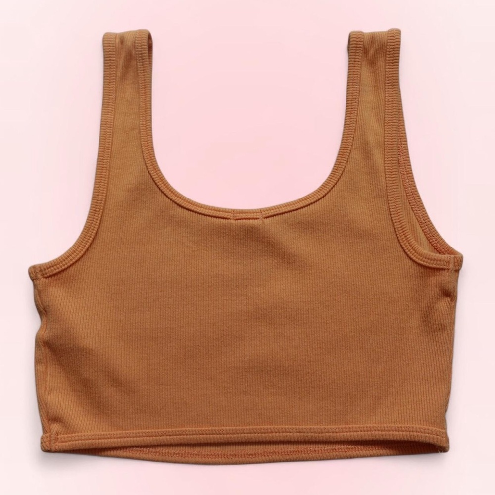 Garage Orange Ribbed Tank Top - Picture 2 of 3